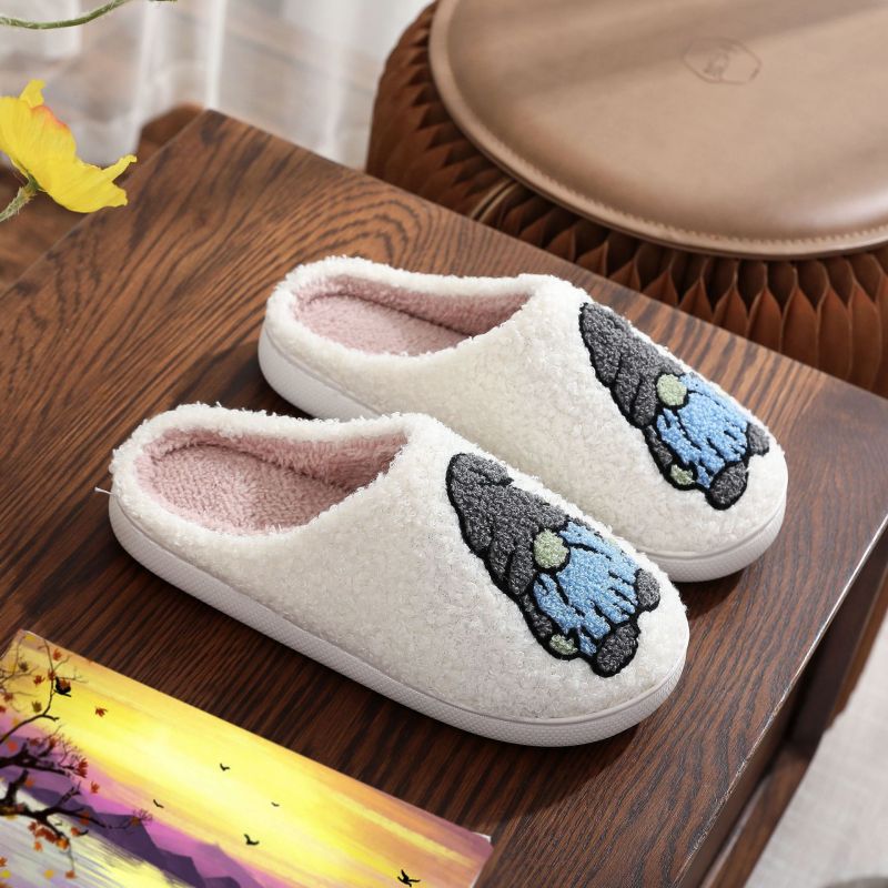 Christmas pattern unisex home winter wool slippers - Image 2