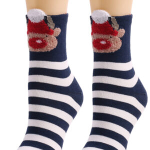 Festive Stripe Santa Christmas Socks