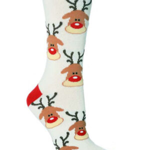 Festive Reindeer Knit Women's Elastic Socks