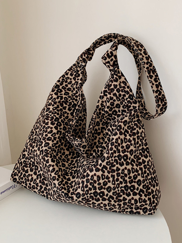 New leopard print shoulder bag canvas shopping bag - Image 2