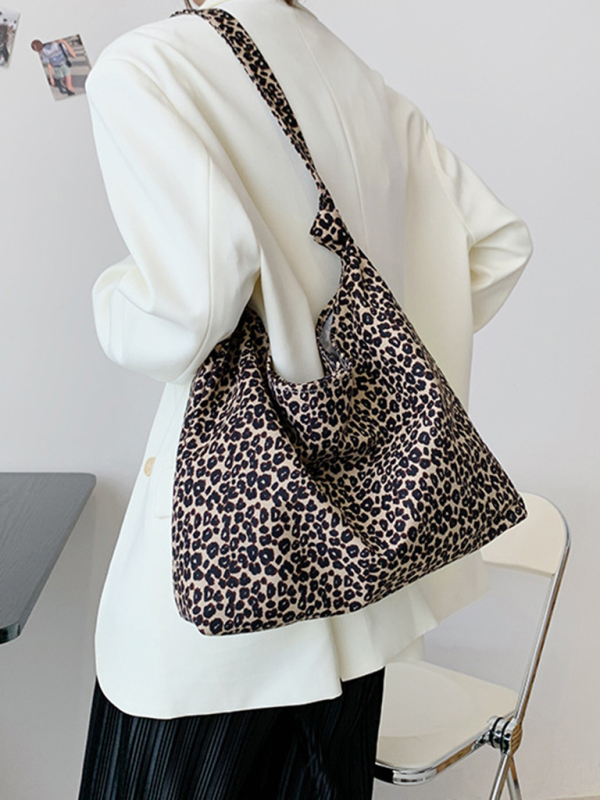 New leopard print shoulder bag canvas shopping bag - Image 7