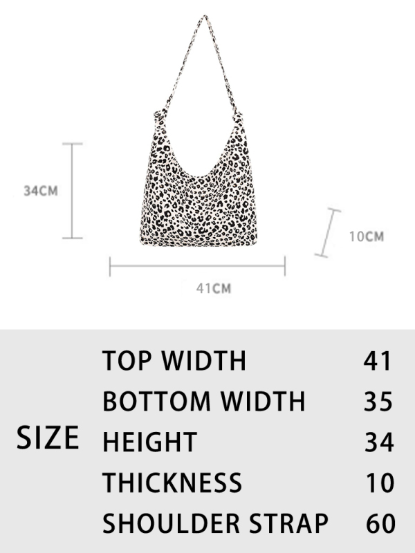 New leopard print shoulder bag canvas shopping bag - Image 10