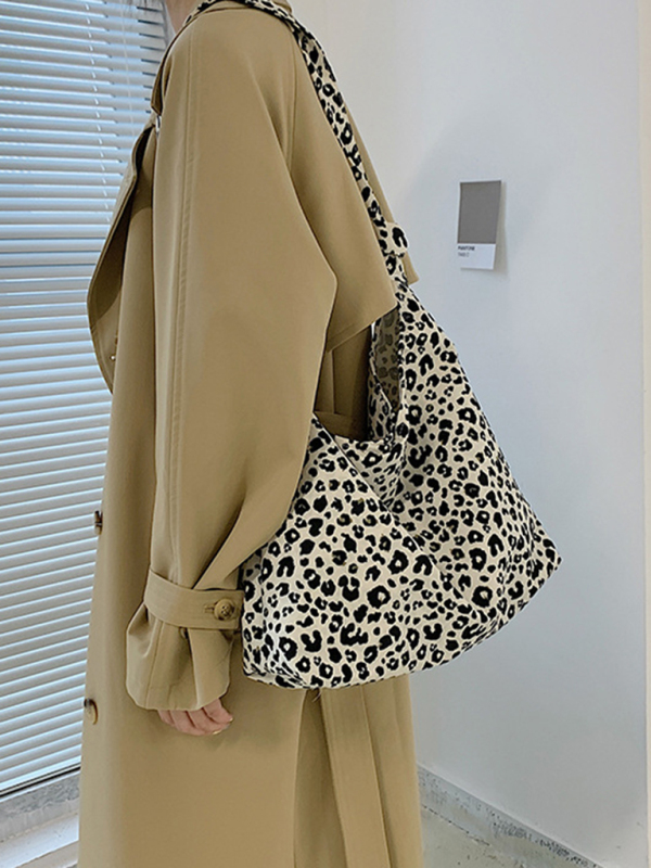 New leopard print shoulder bag canvas shopping bag - Image 12