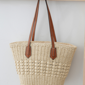 New single shoulder straw bag casual fashion beach vacation large capacity handbag tote bag