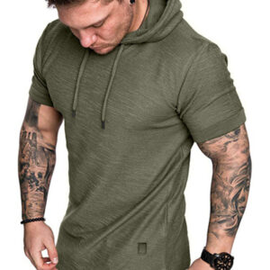 Men's short-sleeved T-shirt sports casual sweater men's hoodie