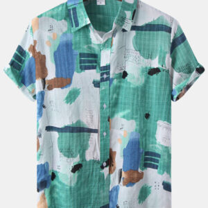 Hawaiian Style Casual Beach Vacation Printed Men's Shirt
