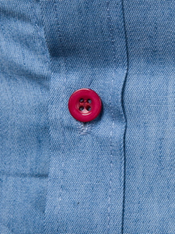 Men's Casual Shirt Pocket Patchwork Leather Long Sleeve Shirt - Image 6