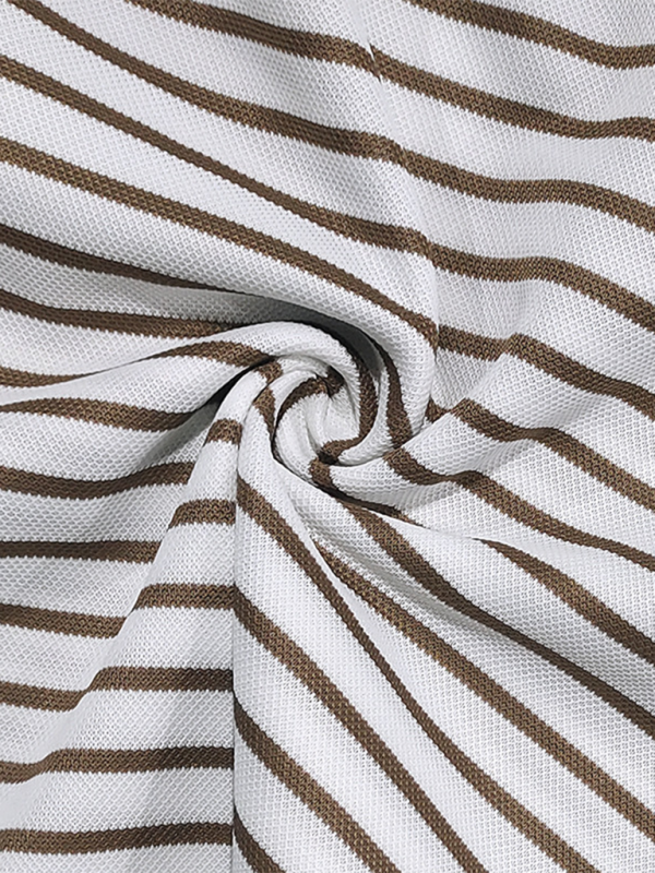 Long Sleeve Henley Shirt Casual Horizontal Striped Henley T-Shirt - Image 11