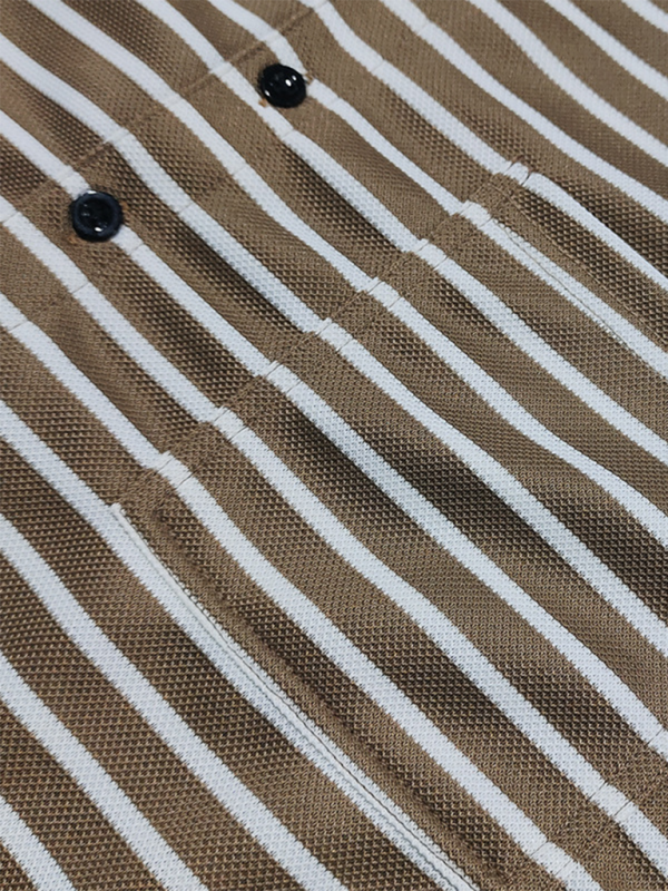 Long Sleeve Henley Shirt Casual Horizontal Striped Henley T-Shirt - Image 9