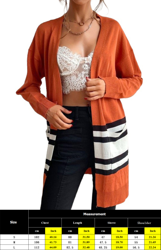 Women's Contrast Stitching Sweater Cardigan - Image 2