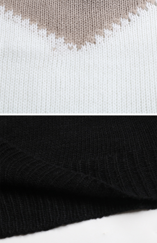 Chevron Knit Loose Shoulder Sweater - Image 4