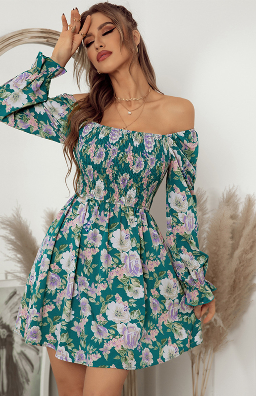 Floral Square Neck Woven Mini Dress - Image 12