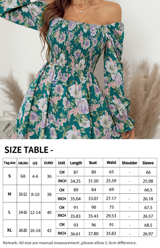 Floral Square Neck Woven Mini Dress - Image 5
