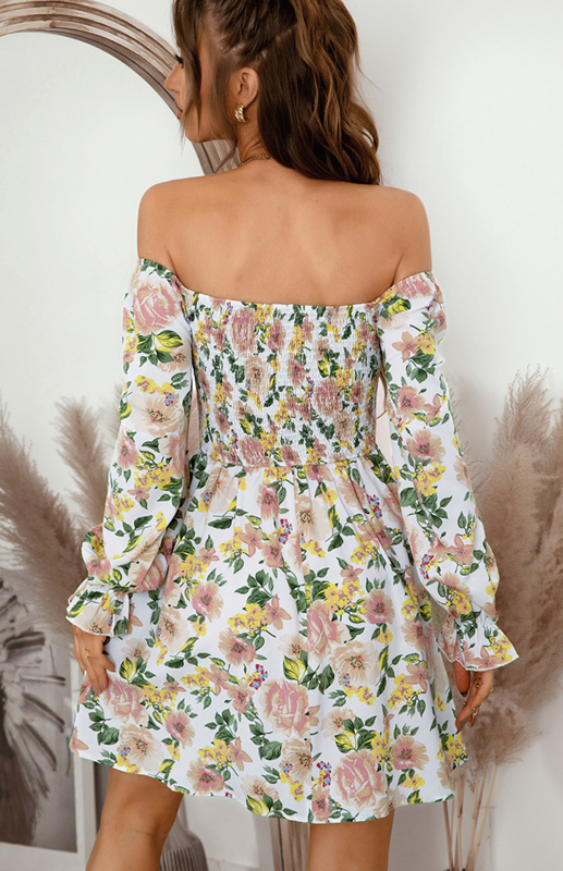 Floral Square Neck Woven Mini Dress - Image 16