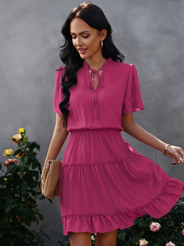 Women's high neck loose Ruffle Dress - Image 5