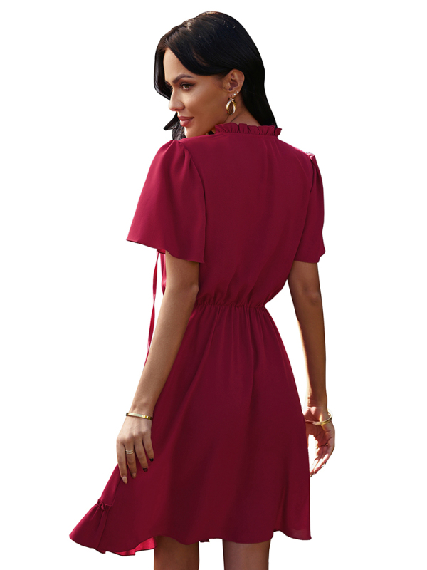 Women's high neck loose Ruffle Dress - Image 8