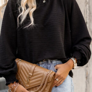 New women's all-match loose solid color top shirt