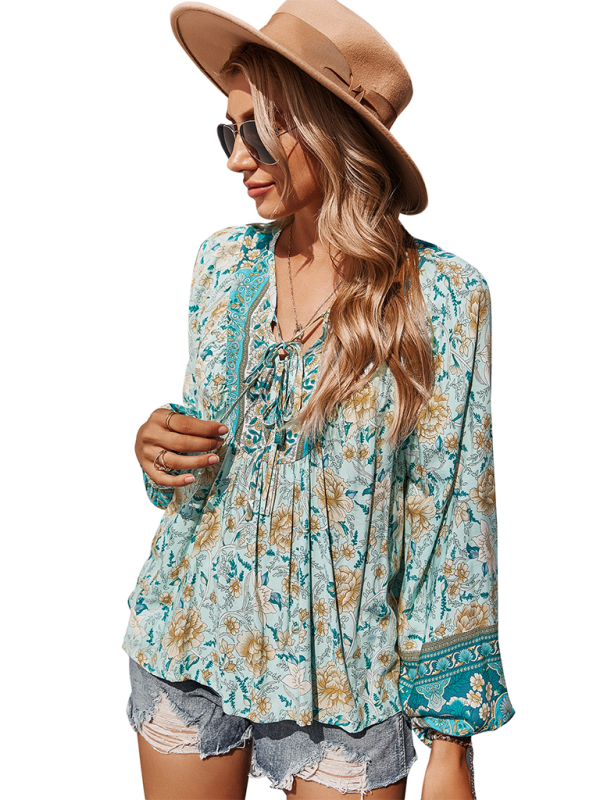 Bohemian Paisley Women's Blouse - Image 8