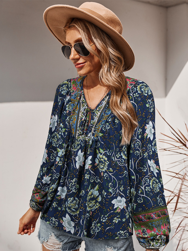 Bohemian Paisley Women's Blouse - Image 3