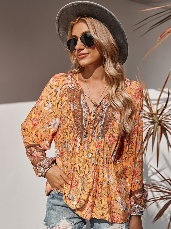 Bohemian Paisley Women's Blouse - Image 13