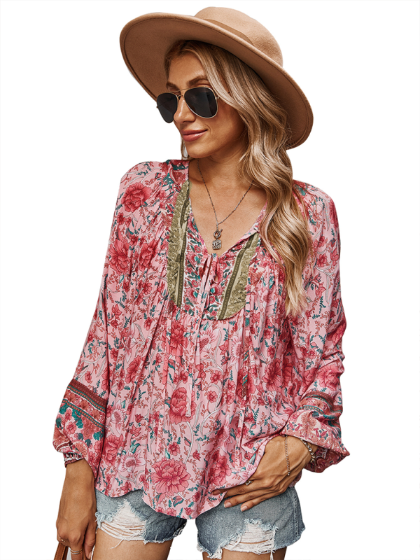 Bohemian Paisley Women's Blouse - Image 7