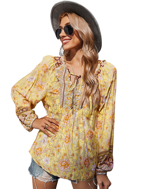 Bohemian Paisley Women's Blouse - Image 11