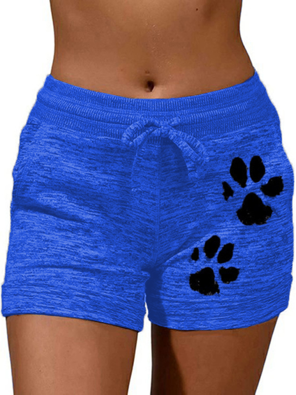 Women's printed bottoming quick-drying shorts yoga pants casual sports waist elastic shorts - Image 3