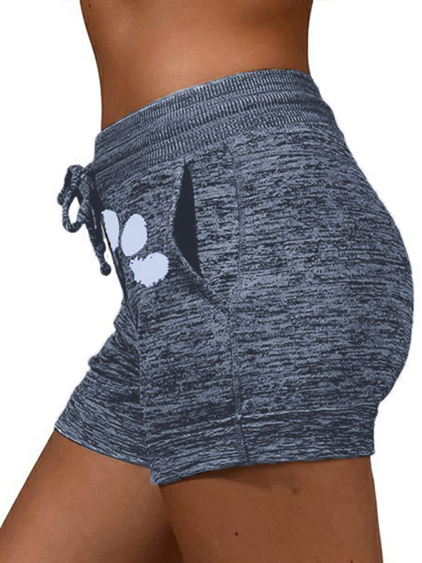 Women's printed bottoming quick-drying shorts yoga pants casual sports waist elastic shorts - Image 8