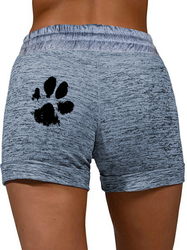 Women's printed bottoming quick-drying shorts yoga pants casual sports waist elastic shorts - Image 11