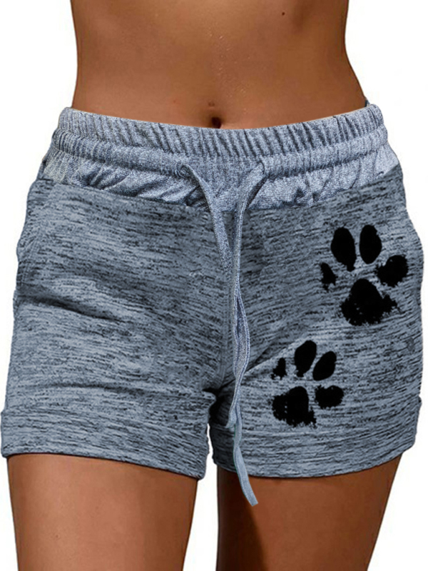 Women's printed bottoming quick-drying shorts yoga pants casual sports waist elastic shorts - Image 10