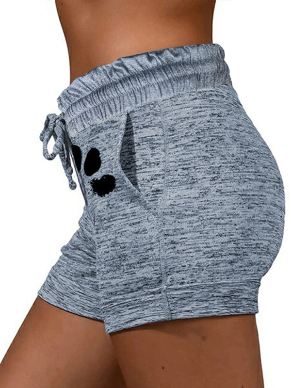 Women's printed bottoming quick-drying shorts yoga pants casual sports waist elastic shorts - Image 9