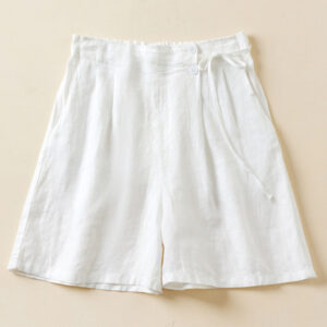 Women's Woven Cotton Linen Baggy Shorts