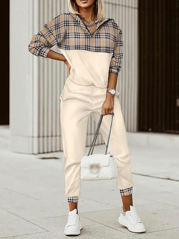 Printed long-sleeved trousers set High-quality sweater set - Image 4