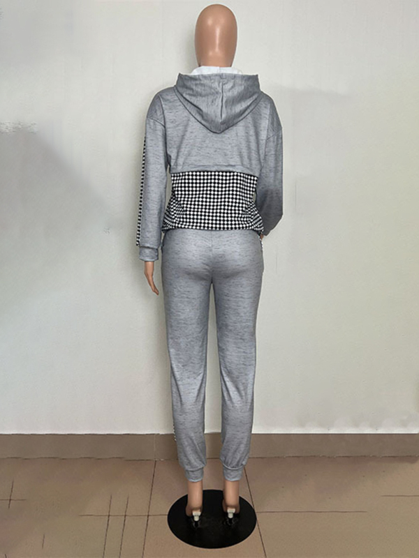Printed long-sleeved trousers set High-quality sweater set - Image 11