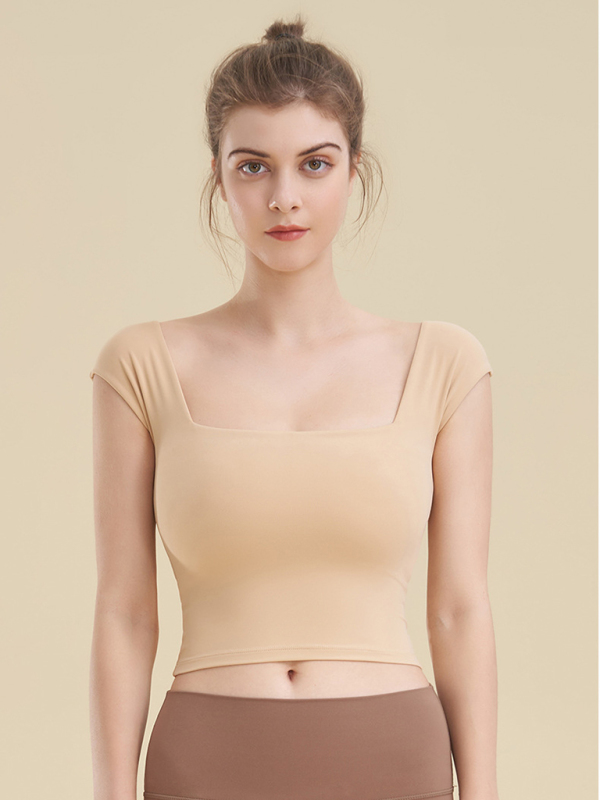 Square neck sports tight tank top for women yoga clothing - Image 9