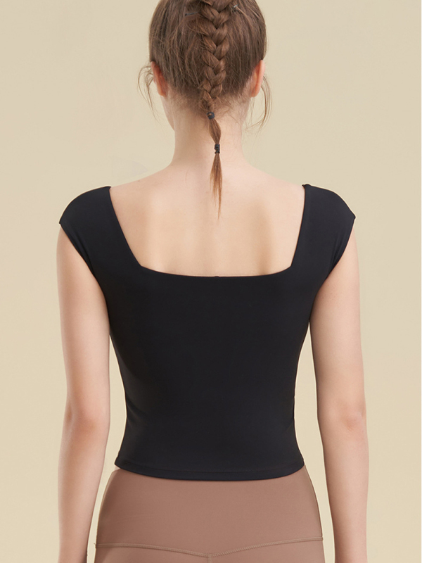 Square neck sports tight tank top for women yoga clothing - Image 12
