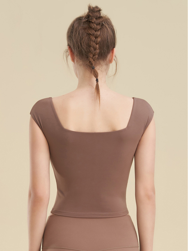 Square neck sports tight tank top for women yoga clothing - Image 14