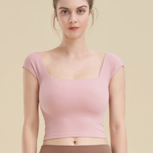 Square neck sports tight tank top for women yoga clothing