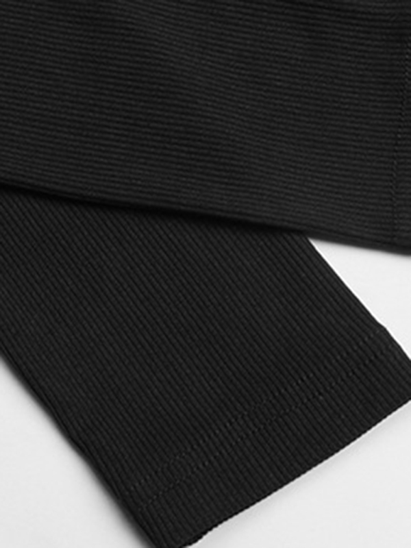 Women's Tight Neck Ribbed Knitted Jumpsuit - Image 8