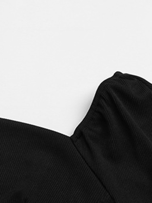 Women's Tight Neck Ribbed Knitted Jumpsuit - Image 9