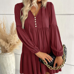 Women's long-sleeved green autumn and winter solid color foreign trade dress