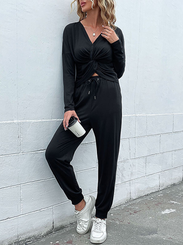 Solid color long sleeve autumn women's fashion suit - Image 2