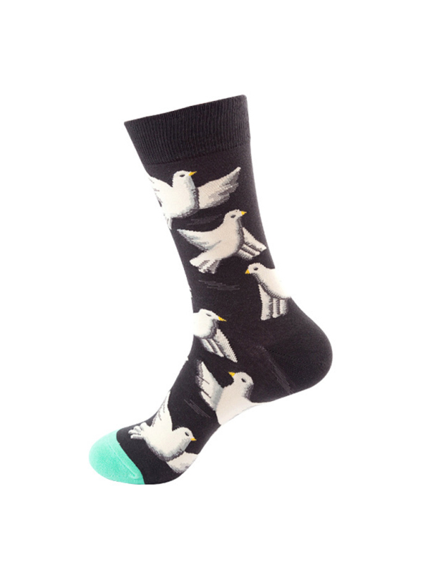 Floral Pattern Casual Knit Women's Socks - Image 11