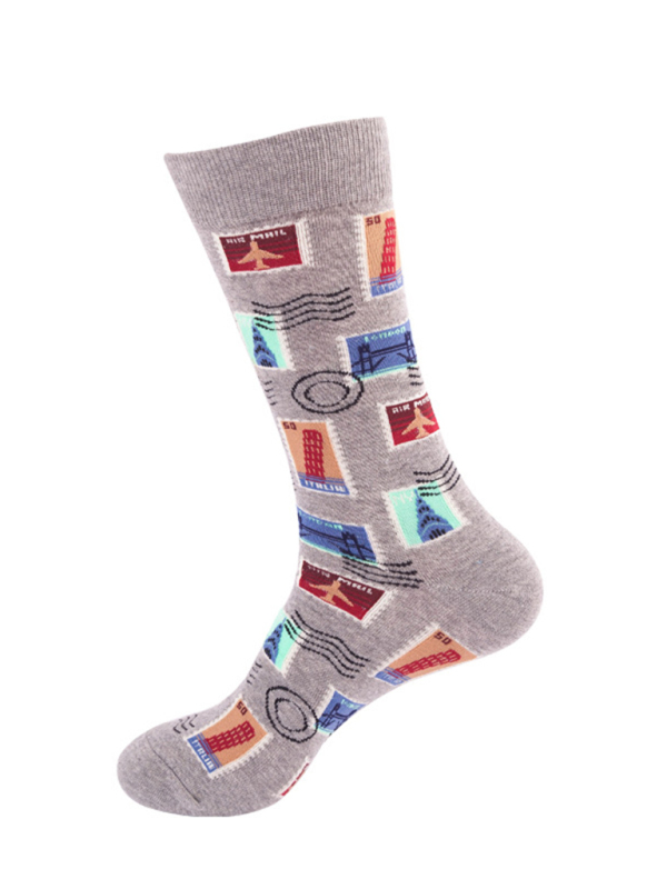 Floral Pattern Casual Knit Women's Socks - Image 4