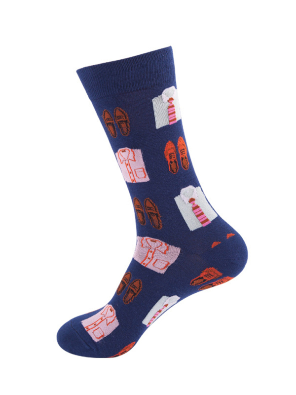 Floral Pattern Casual Knit Women's Socks - Image 7