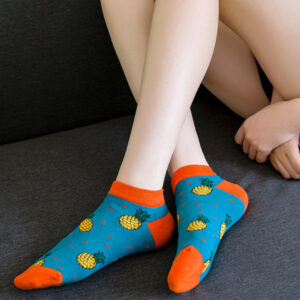 Women’s Pineapple Pattern Casual Cotton Socks