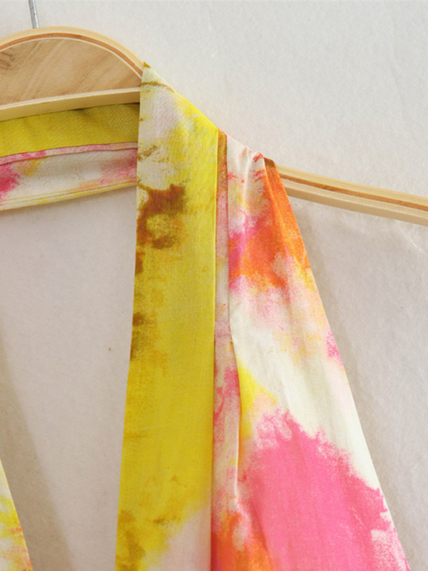 New fashionable V-neck suspender sexy printed halter neck short dress - Image 9