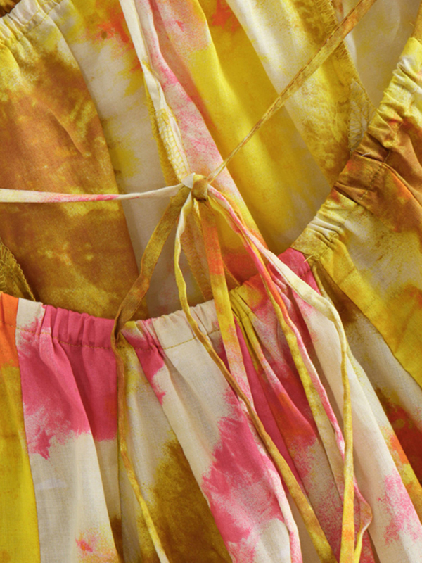 New fashionable V-neck suspender sexy printed halter neck short dress - Image 7