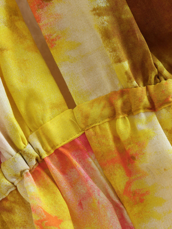 New fashionable V-neck suspender sexy printed halter neck short dress - Image 8