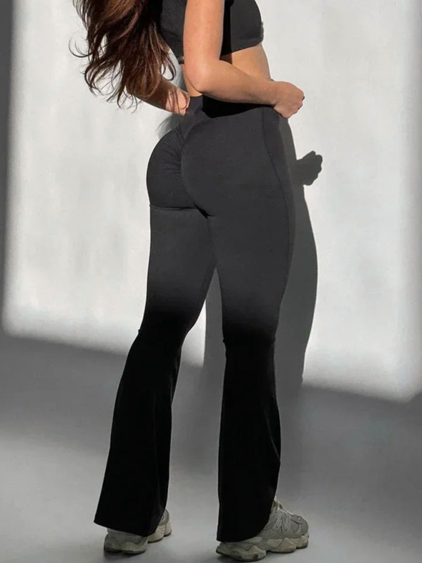 New peach yoga high waist hip lifting leggings and flared pants - Image 6